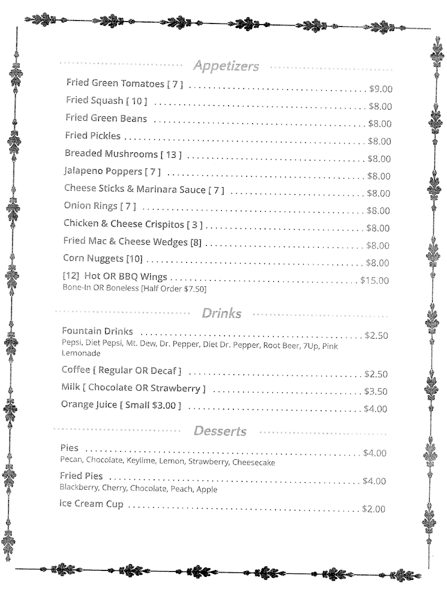Rusty Rooster Menu - Image 2